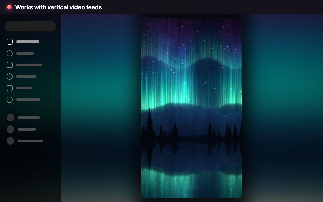 Vertical video feed